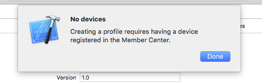 No device error message